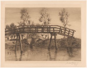 Brücke von Adolphe P.H J. van Weezel Errens (signed by artist)