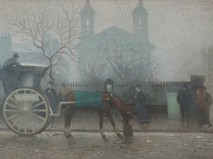 Hansom Cab bei All Saints von Adolphe Valette