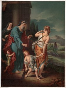 Abraham und Hagar, ca. 1880 (Lithographie)