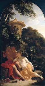 Hirte und Hirtin, Der verliebte Hirte, ca. 1696 von Adriaan van der Werff