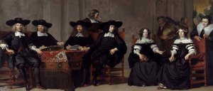 Die Regenten des Alten Männer- und Frauenheims in Amsterdam von Adriaen Backer