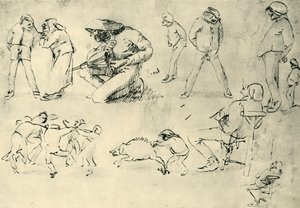 Studien von Figuren, frühes 17. Jahrhundert, 1943 von Adriaen Brouwer