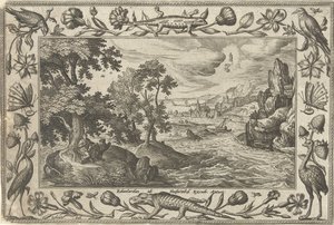 Apostel Johannes auf Patmos von Adriaen Collaert