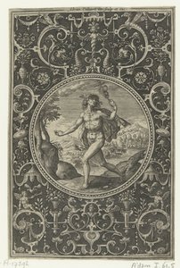 Medaille mit Merkur und seinem Stab in der Hand von Adriaen Collaert
