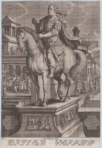 Tafel 9: Reiterstatue von Vitellius, dreiviertel nach links gesehen, ca. 1587-89