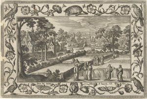 Ährenlesen am Sabbat (Landschappen met Bijbelse, mythologische scènes en jachttaferelen)