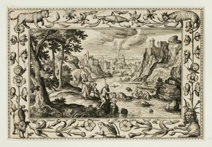 Die Taufe Christi, aus Landschaften mit Szenen aus dem Alten und Neuen Testament und Jagdszenen