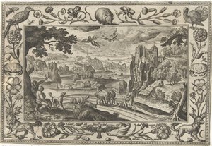 Der Fall des Ikarus von Adriaen Collaert