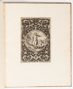 Venus, Platte aus einer Suite von 6 ornamentalen Entwürfen mit dem Urteil des Paris von Adriaen Collaert