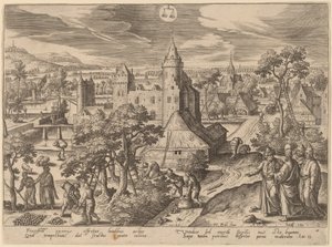 Das Gleichnis vom unfruchtbaren Feigenbaum von Adriaen Collaert after Hans Bol