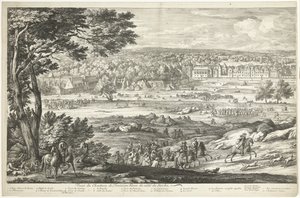 Ansicht der Burg Fontainebleau (linkes Blatt)