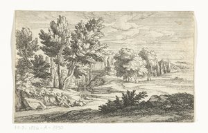Landschaft mit Grabmonument von Adriaen Frans Boudewyns