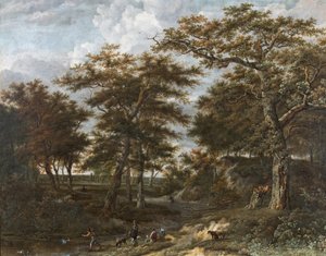 Landschaft mit Jägern von Adriaen Hendricksz. Verboom
