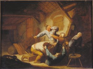 Bauern kämpfen von Adriaen Jansz Ostade van