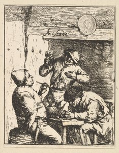 Sänger zwischen zwei Rauchern, 1610-85 von Adriaen Jansz. van Ostade