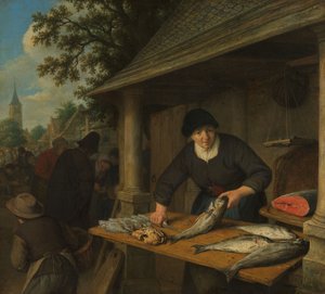 Die Fischverkäuferin von Adriaen Jansz. van Ostade