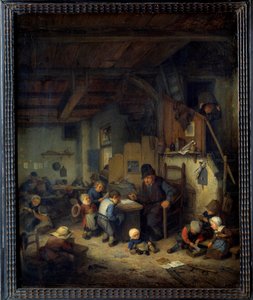 Der Schulmeister (Detail) von Adriaen Jansz. van Ostade