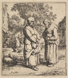 Zwei Klatschbasen (1610-85) von Adriaen Jansz. van Ostade