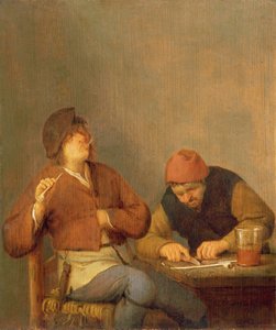 Zwei Raucher in einem Innenraum, 1643 von Adriaen Jansz. van Ostade