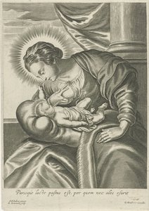 Maria stillt das Christuskind