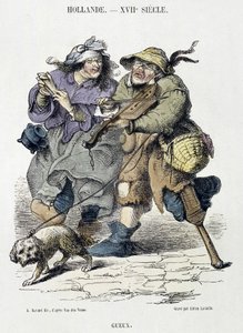 Gueux spielen Straßenmusik, Holland, 17. Jahrhundert von Adriaen Pietersz van de (after) Venne