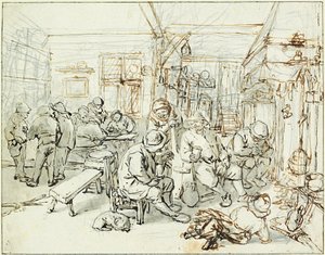 Gesellschaft von Bauern in einer Taverne