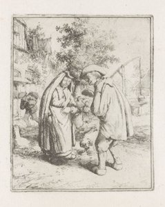 Mann und Frau im Gespräch von Adriaen van Ostade