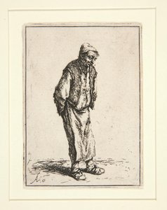 Bauer mit hinter dem Rücken verschränkten Händen von Adriaen van Ostade