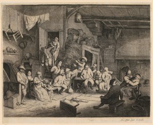 Tanz im Wirtshaus von Adriaen van Ostade