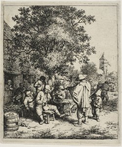 Der Geiger und der Drehorgeljunge von Adriaen van Ostade