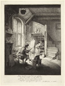Der Maler in seinem Atelier von Adriaen van Ostade