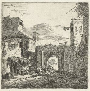 Gasthaus am Stadttor, 1653 von Adriaen van de Velde