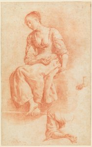 Sitzendes Mädchen von Adriaen van de Velde