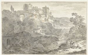 Italienische Landschaft von Adriaen van der Kabel