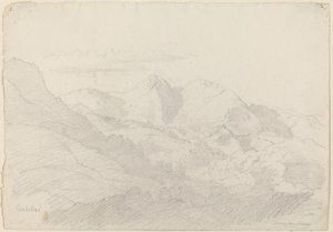 Die Sabiner Hügel und Rocca Santo Stefano von Civitella aus gesehen