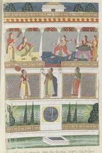 Axendi, Frau des zehnten Moguls Cha Jehaan von Adrianus Canter Visscher
