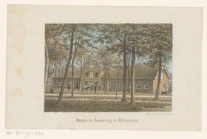 Blick auf die Matten- und Juteweberei in Willemsoord von Adrianus Hidde Heremiet Voorhorst (possibly)