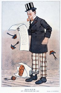 Karikatur von Jules Renard (1864/1910), französischer Schriftsteller, von Barrère, A. 1923 von Adrien Barrere