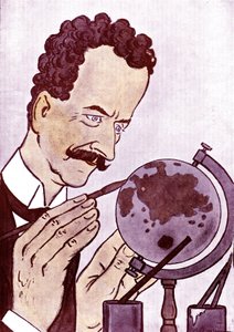 Karikatur von Philippe Berthelot (1866-1934) französischer Politiker und Diplomat - Zeichnung von Adrien Barrère (1877-1931) aus Fantasio