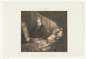 Tintoretto am Sterbebett seiner Tochter von Adrien Canelle