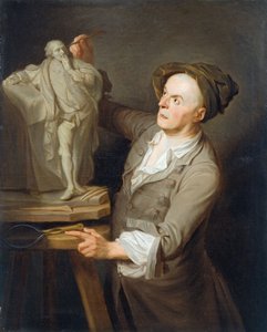 Louis-Francois Roubiliac modelliert sein Denkmal für Shakespeare von Adrien Carpentiers