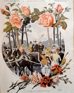Das Blumenfest. Zeichnung von Adrien Marie