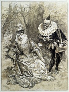 Riquet à la Houppe - in „Les contes de fées“ von Charles Perrault, Illustrationen von Adrien Marie von Adrien Emmanuel Marie