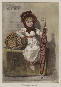 Warten auf die Kutsche von Adrien Emmanuel Marie