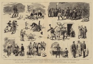 Mit der Mittelmeerflotte, Abenteuer der Midshipmen an Land von Adrien Emmanuel Marie