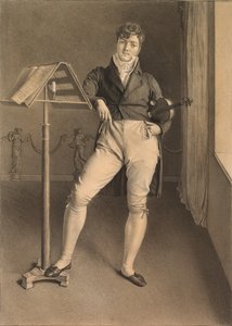 Porträt des Geigers Jean Vidal (1789-1867) von Adrien Victor Auger