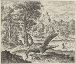 Fabel vom Geier und der Nachtigall von Egidius  Sadeler (II)