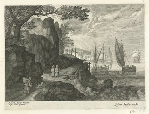 Ansicht eines Hafens von Egidius  Sadeler (II)