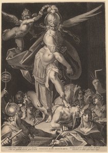 Weisheit besiegt Unwissenheit von Aegidius Sadeler II, after Bartholomaeus Spranger
