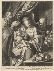 Die Heilige Familie mit der Heiligen Anna und zwei Engeln